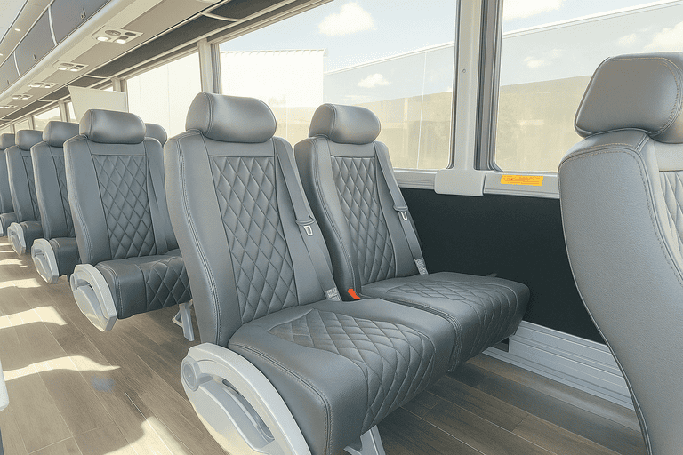 interior of Cicero Coach Bus Service charter bus